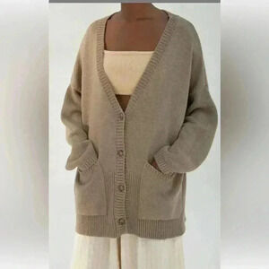 Monica Cordera Chunky Cardigan ivory.